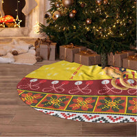 Personalized Moldova Christmas Tree Skirt Capra Goat Folk Costume - Wonder Print Shop