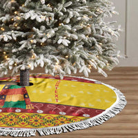 Personalized Moldova Christmas Tree Skirt Capra Goat Folk Costume - Wonder Print Shop