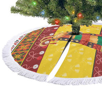 Personalized Moldova Christmas Tree Skirt Capra Goat Folk Costume - Wonder Print Shop