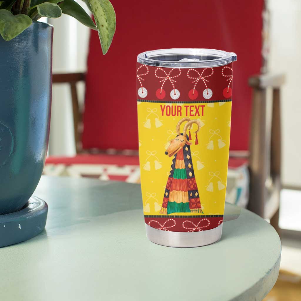 Personalized Moldova Christmas Tumbler Cup Capra Goat Folk Costume - Wonder Print Shop