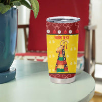 Personalized Moldova Christmas Tumbler Cup Capra Goat Folk Costume - Wonder Print Shop