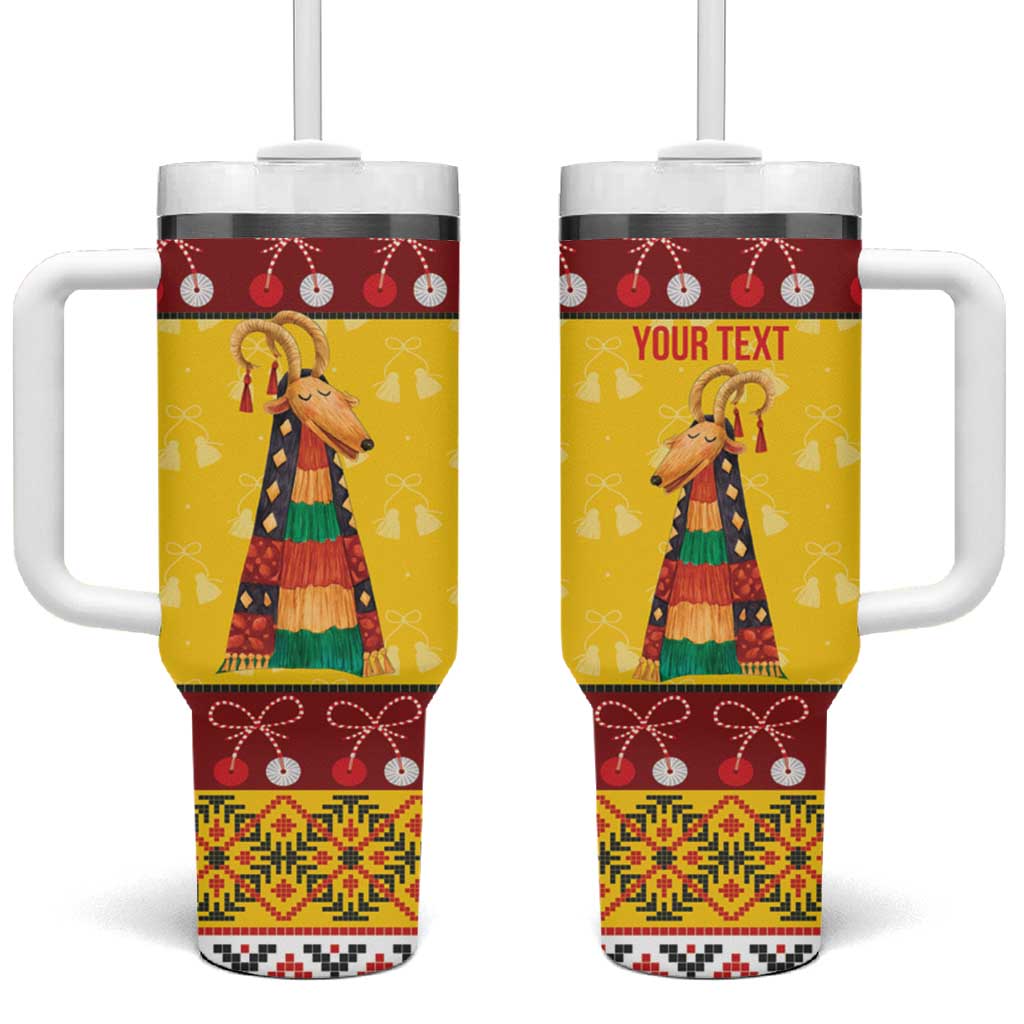 Personalized Moldova Christmas Tumbler With Handle Capra Goat Folk Costume - Wonder Print Shop