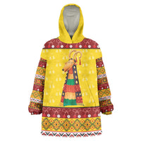 Personalized Moldova Christmas Wearable Blanket Hoodie Capra Goat Folk Costume - Wonder Print Shop