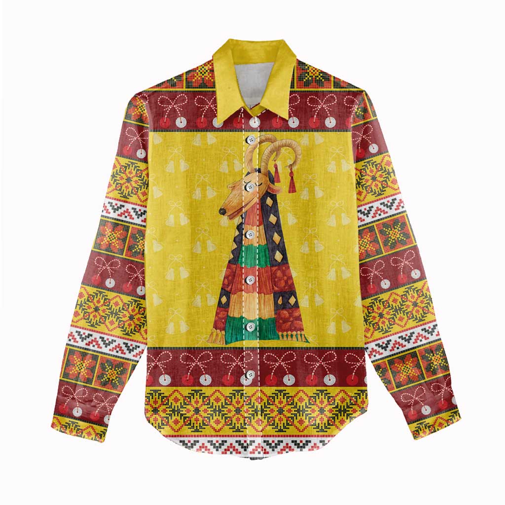 Personalized Moldova Christmas Women Casual Shirt Capra Goat Folk Costume - Wonder Print Shop