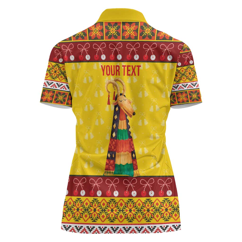 Personalized Moldova Christmas Women Polo Shirt Capra Goat Folk Costume - Wonder Print Shop