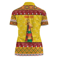 Personalized Moldova Christmas Women Polo Shirt Capra Goat Folk Costume - Wonder Print Shop