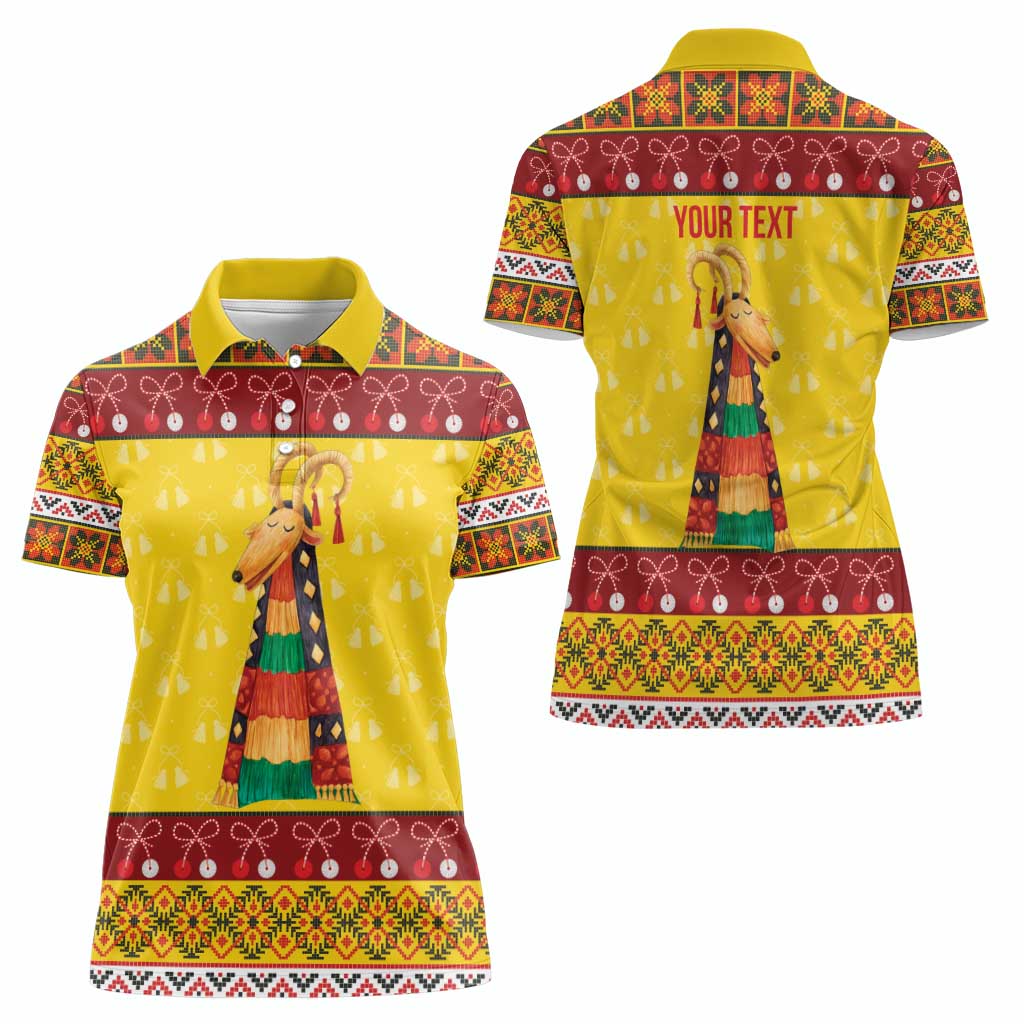 Personalized Moldova Christmas Women Polo Shirt Capra Goat Folk Costume - Wonder Print Shop