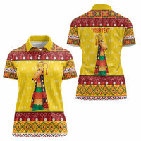 Personalized Moldova Christmas Women Polo Shirt Capra Goat Folk Costume - Wonder Print Shop