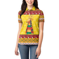 Personalized Moldova Christmas Women Polo Shirt Capra Goat Folk Costume - Wonder Print Shop