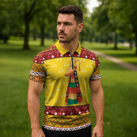 Personalized Moldova Christmas Zipper Polo Shirt Capra Goat Folk Costume - Wonder Print Shop