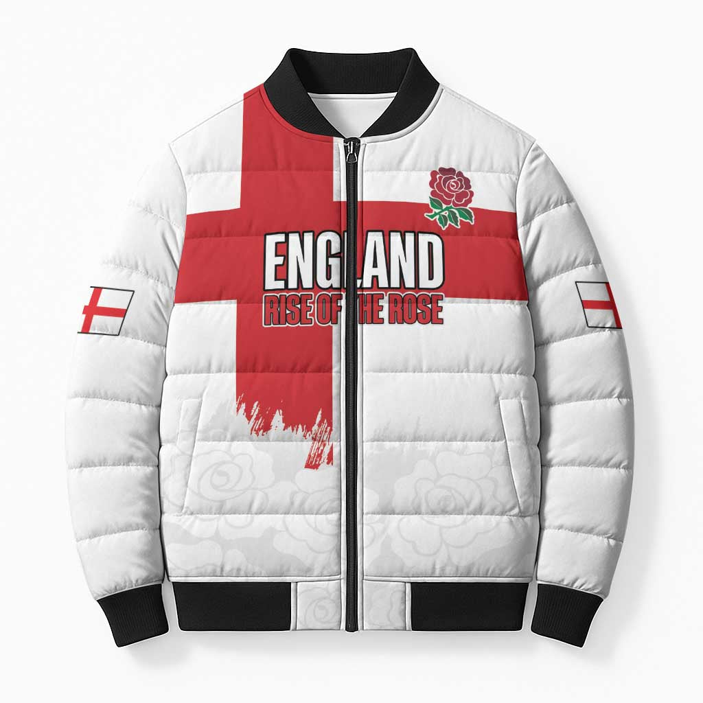 Women Rugby England Bomber Puffer Jacket Rise of the Rose World Champions - Wonder Print Shop