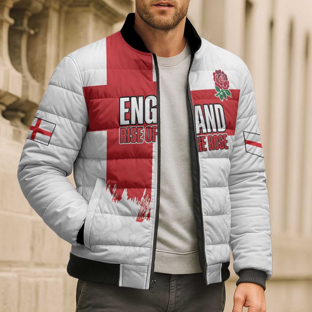 Women Rugby England Bomber Puffer Jacket Rise of the Rose World Champions - Wonder Print Shop