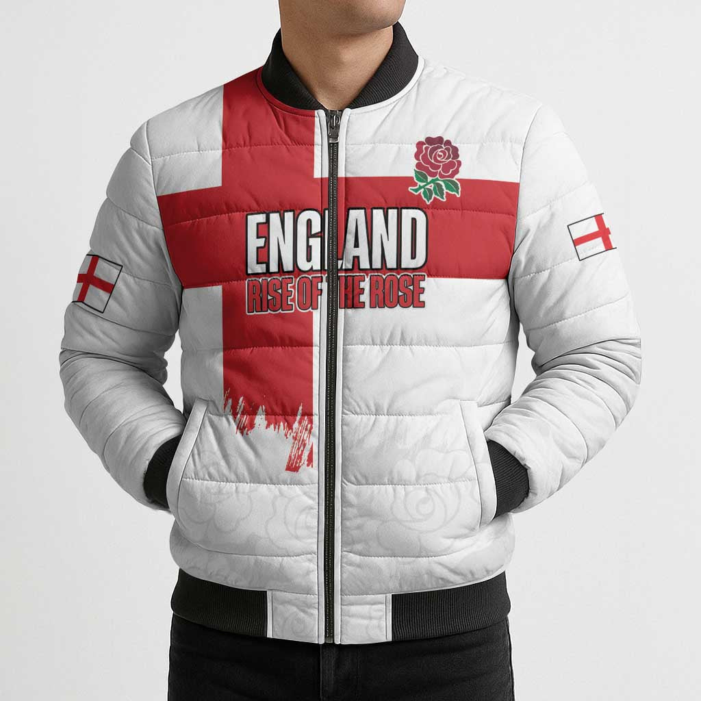 Women Rugby England Bomber Puffer Jacket Rise of the Rose World Champions - Wonder Print Shop
