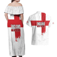 Women Rugby England Couples Matching Off Shoulder Maxi Dress and Hawaiian Shirt Rise of the Rose World Champions - Wonder Print Shop