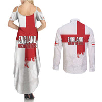 Women Rugby England Couples Matching Summer Maxi Dress and Long Sleeve Button Shirt Rise of the Rose World Champions - Wonder Print Shop