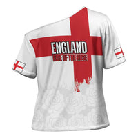 Women Rugby England Cross Shoulder Shirt Rise of the Rose World Champions - Wonder Print Shop