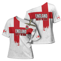 Women Rugby England Cross Shoulder Shirt Rise of the Rose World Champions - Wonder Print Shop