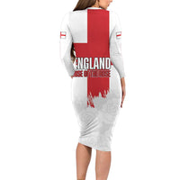 Women Rugby England Family Matching Long Sleeve Bodycon Dress and Hawaiian Shirt Rise of the Rose World Champions - Wonder Print Shop