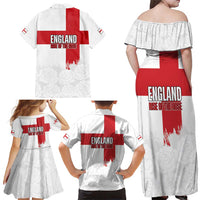 Women Rugby England Family Matching Off Shoulder Maxi Dress and Hawaiian Shirt Rise of the Rose World Champions - Wonder Print Shop