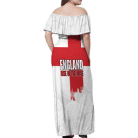 Women Rugby England Family Matching Off Shoulder Maxi Dress and Hawaiian Shirt Rise of the Rose World Champions - Wonder Print Shop