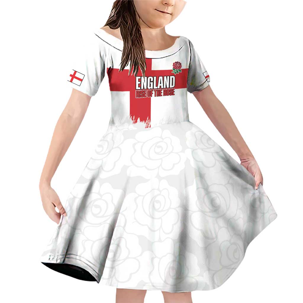 Women Rugby England Family Matching Off Shoulder Short Dress and Hawaiian Shirt Rise of the Rose World Champions - Wonder Print Shop