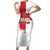 Women Rugby England Family Matching Short Sleeve Bodycon Dress and Hawaiian Shirt Rise of the Rose World Champions - Wonder Print Shop