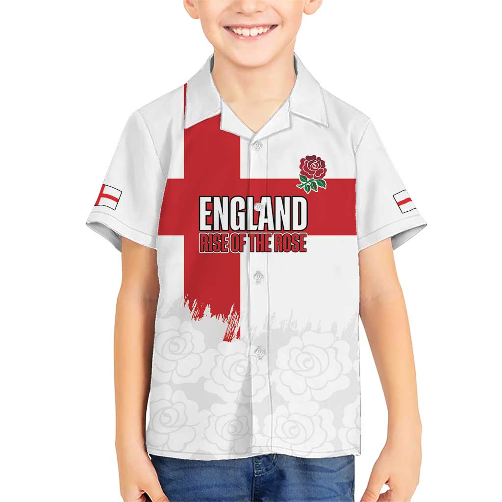 Women Rugby England Kid Hawaiian Shirt Rise of the Rose World Champions - Wonder Print Shop