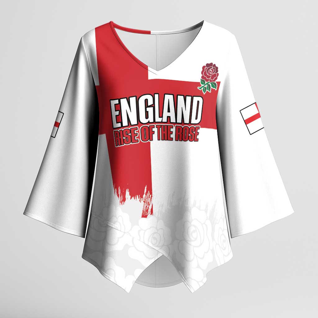 Women Rugby England Kimono Sleeve Blouse Rise of the Rose World Champions - Wonder Print Shop