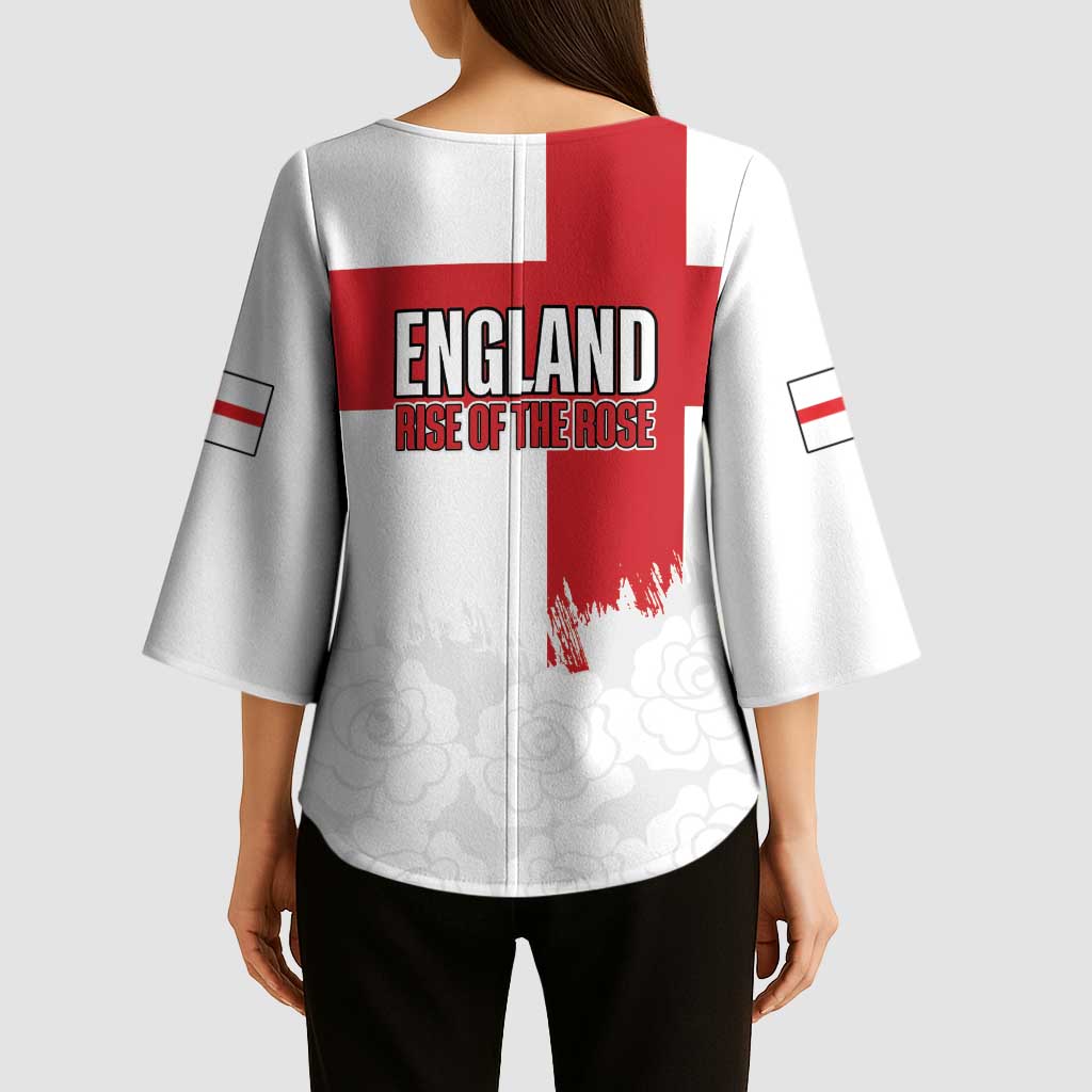 Women Rugby England Kimono Sleeve Blouse Rise of the Rose World Champions - Wonder Print Shop