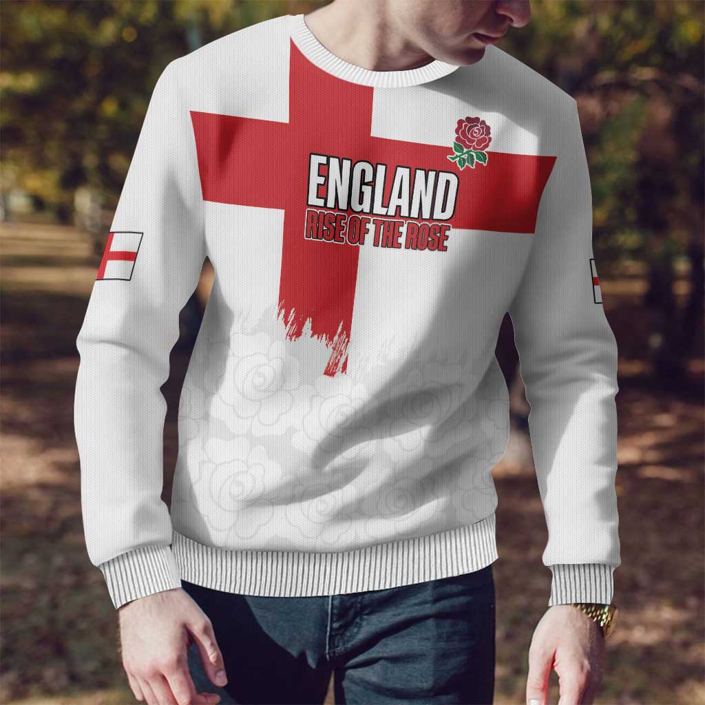 Women Rugby England Ugly Christmas Sweater Rise of the Rose World Champions - Wonder Print Shop