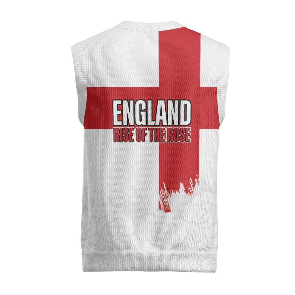 Women Rugby England Christmas Knitted V-Neck Vest Rise of the Rose World Champions - Wonder Print Shop
