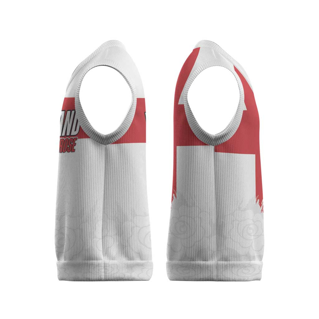 Women Rugby England Christmas Knitted V-Neck Vest Rise of the Rose World Champions - Wonder Print Shop