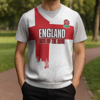 Women Rugby England Christmas Knitted V-Neck Vest Rise of the Rose World Champions - Wonder Print Shop