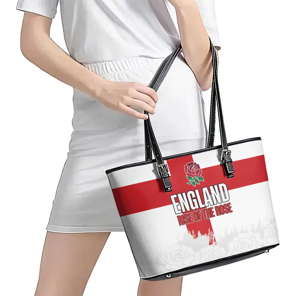 Women Rugby England Leather Tote Bag Rise of the Rose World Champions - Wonder Print Shop