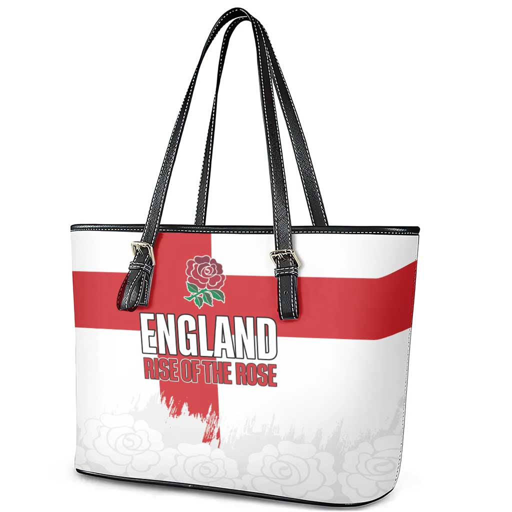 Women Rugby England Leather Tote Bag Rise of the Rose World Champions - Wonder Print Shop