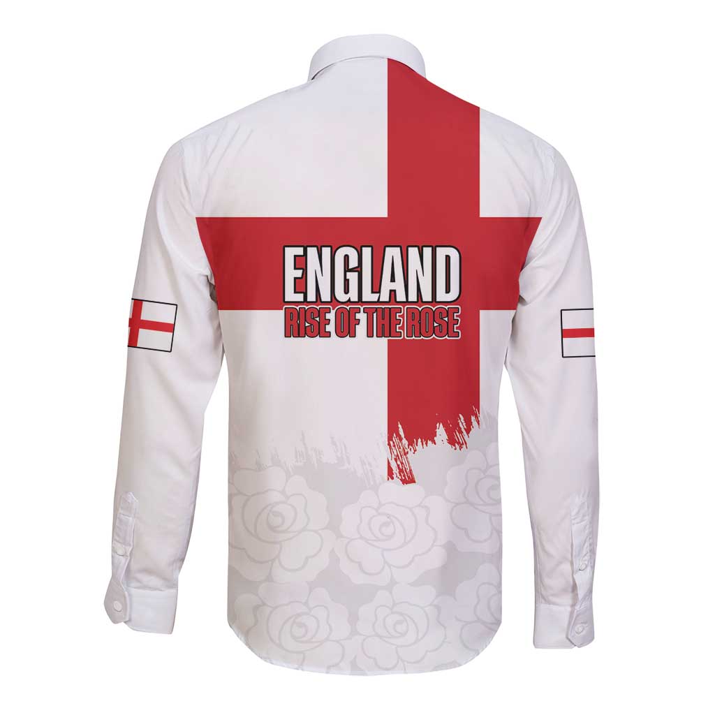 Women Rugby England Long Sleeve Button Shirt Rise of the Rose World Champions - Wonder Print Shop