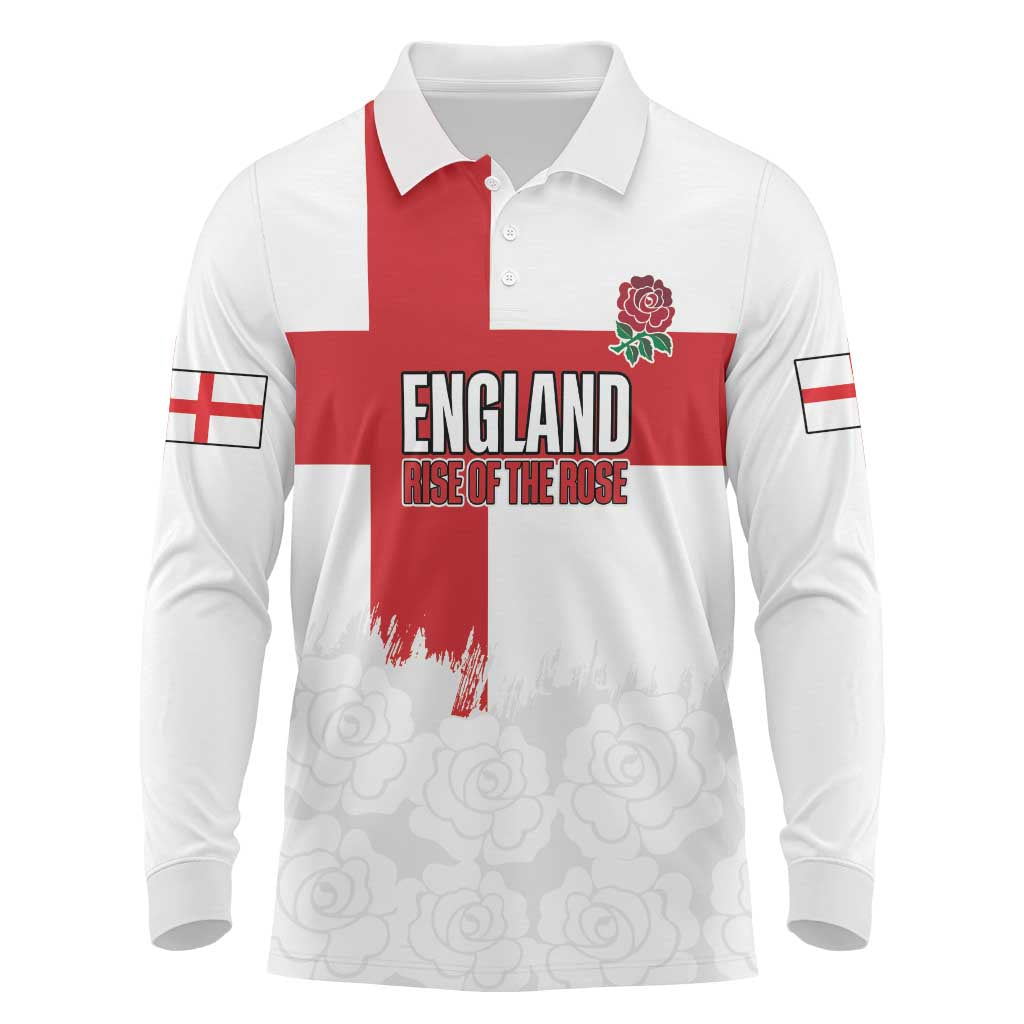 Women Rugby England Long Sleeve Polo Shirt Rise of the Rose World Champions - Wonder Print Shop