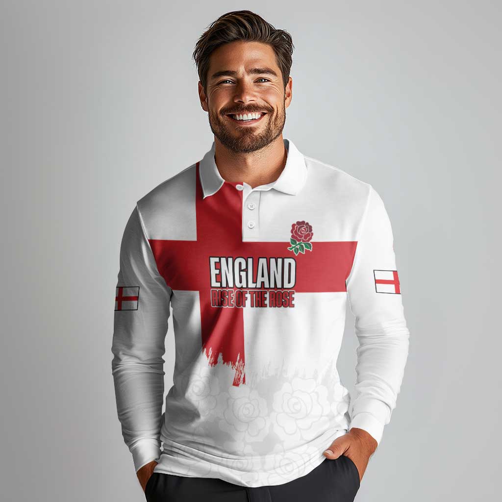 Women Rugby England Long Sleeve Polo Shirt Rise of the Rose World Champions - Wonder Print Shop