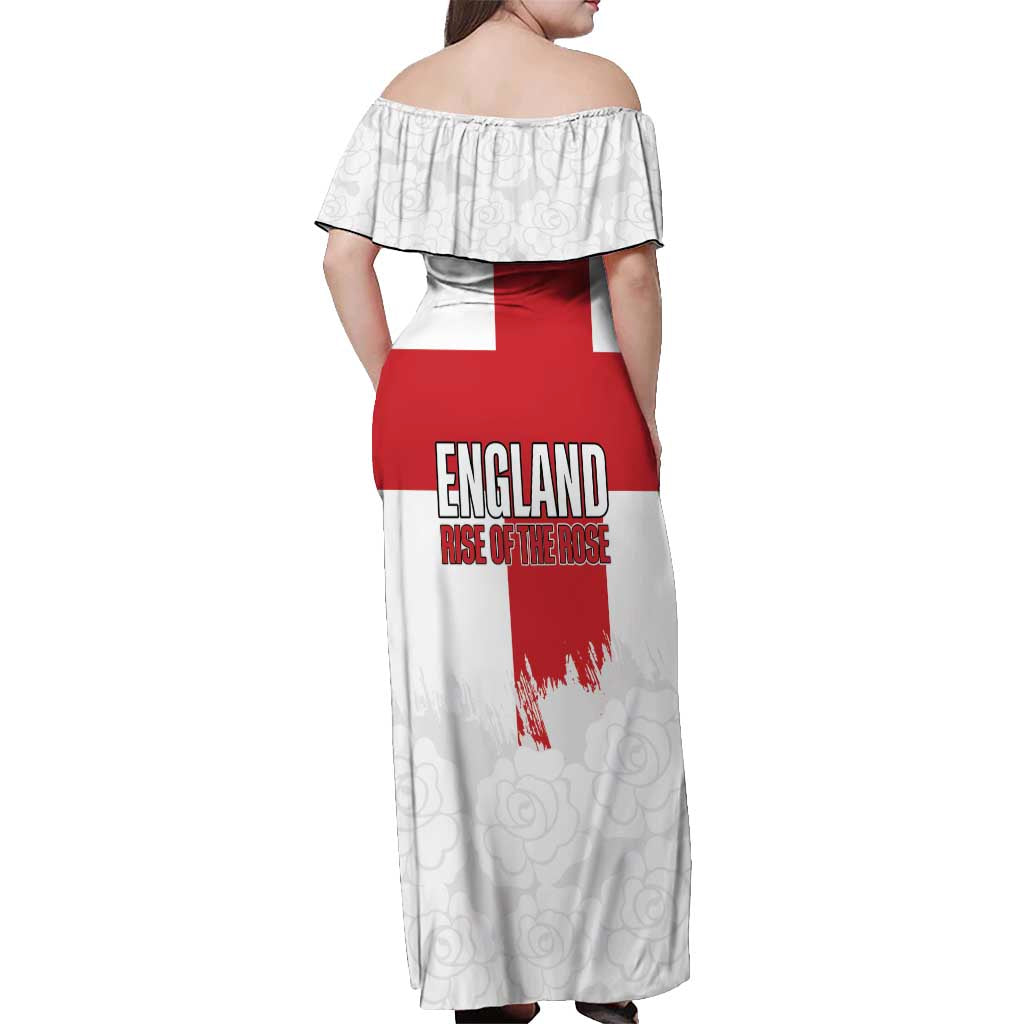Women Rugby England Off Shoulder Maxi Dress Rise of the Rose World Champions - Wonder Print Shop