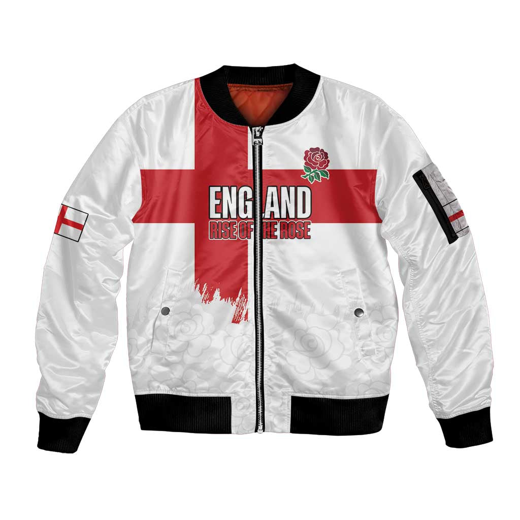 Women Rugby England Sleeve Zip Bomber Jacket Rise of the Rose World Champions - Wonder Print Shop