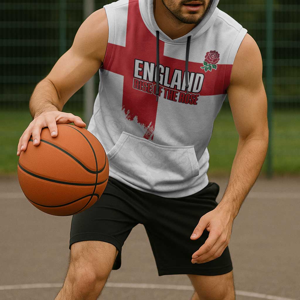 Women Rugby England Sleeveless Hoodie Rise of the Rose World Champions - Wonder Print Shop