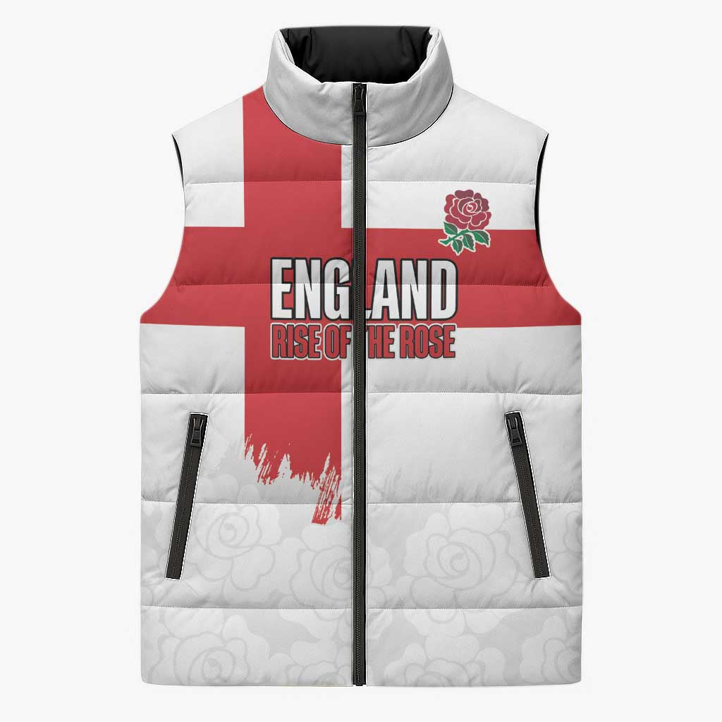 Women Rugby England Sleeveless Puffer Jacket Rise of the Rose World Champions - Wonder Print Shop