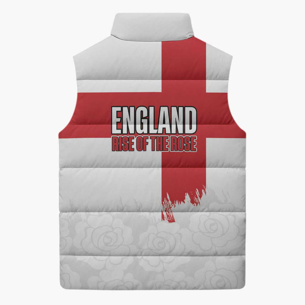 Women Rugby England Sleeveless Puffer Jacket Rise of the Rose World Champions - Wonder Print Shop