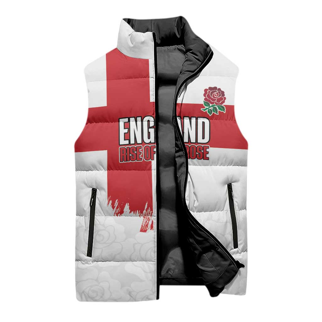 Women Rugby England Sleeveless Puffer Jacket Rise of the Rose World Champions - Wonder Print Shop