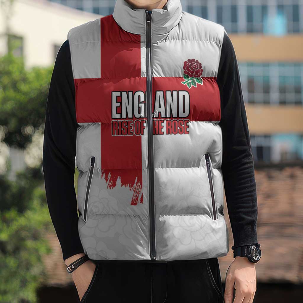 Women Rugby England Sleeveless Puffer Jacket Rise of the Rose World Champions - Wonder Print Shop