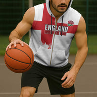 Women Rugby England Sleeveless Zip Hoodie Rise of the Rose World Champions - Wonder Print Shop