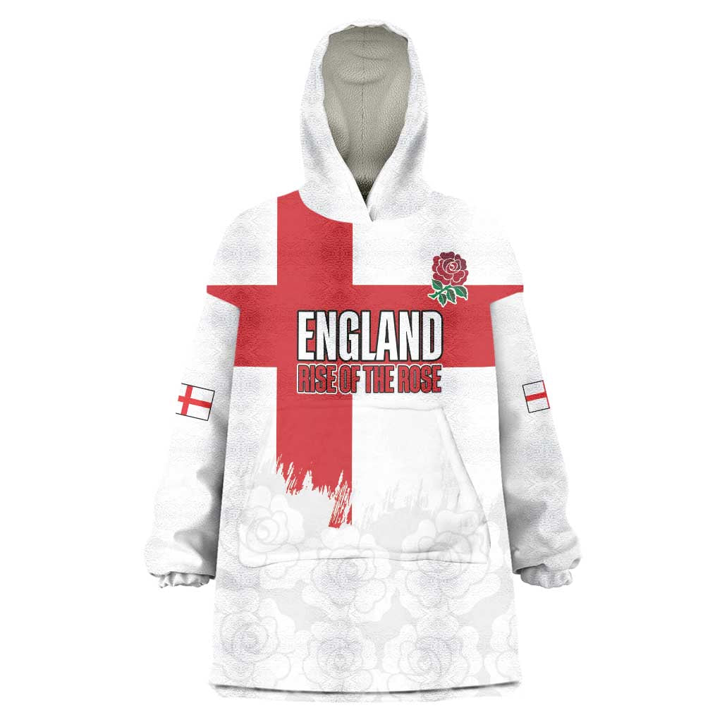 Women Rugby England Wearable Blanket Hoodie Rise of the Rose World Champions - Wonder Print Shop