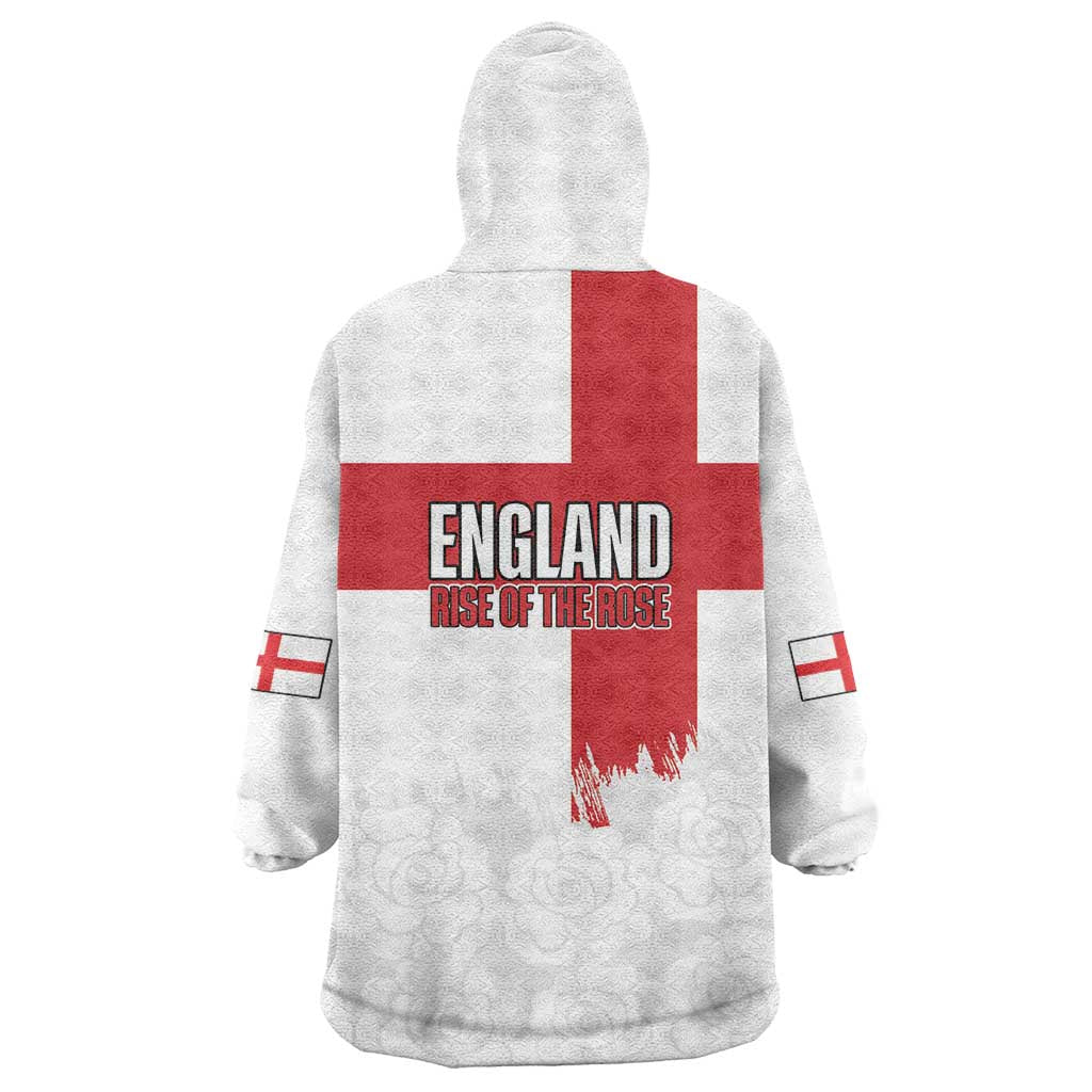Women Rugby England Wearable Blanket Hoodie Rise of the Rose World Champions - Wonder Print Shop
