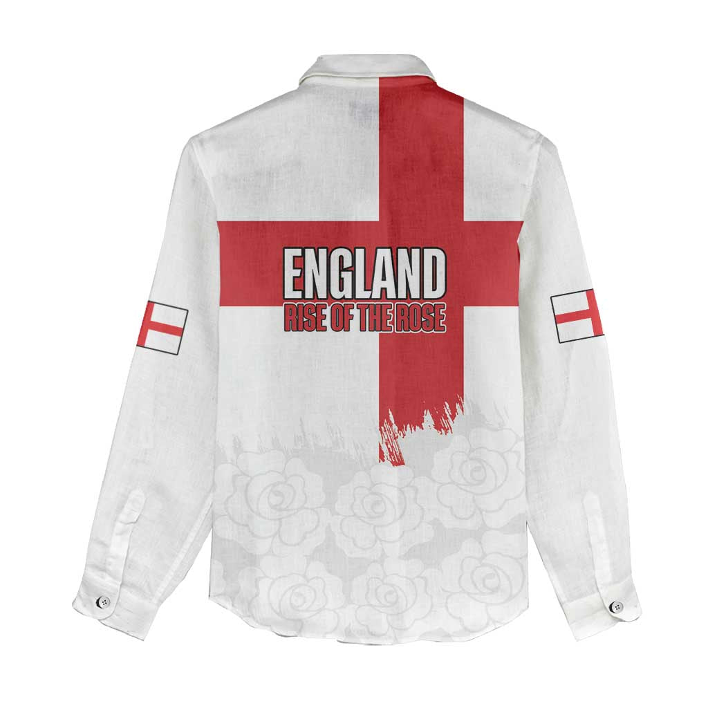 Women Rugby England Women Casual Shirt Rise of the Rose World Champions - Wonder Print Shop