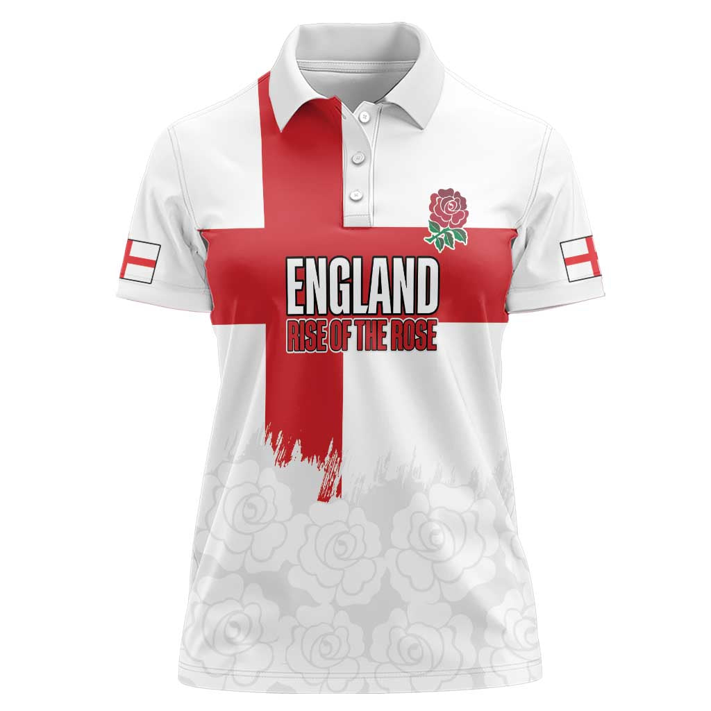 Women Rugby England Women Polo Shirt Rise of the Rose World Champions - Wonder Print Shop
